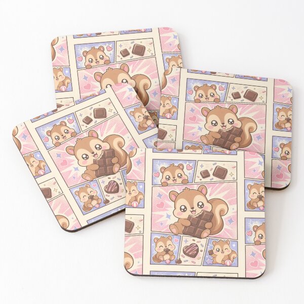 Item preview, Kawaii Squirrel Chocolate Pop Panels designed and sold by Gift Phrase Studio.