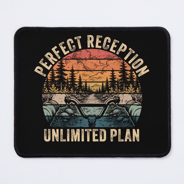Item preview, Perfect Reception Unlimited Plan Mountain Bike BMX Shirt | Retro Cycling Graphic Tee designed and sold by CrimsonLizard.