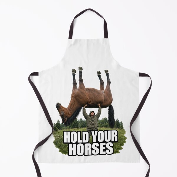 Item preview, Hold Your Horses Funny Horse Meme Ironic Humor designed and sold by FreshVibe Prints.