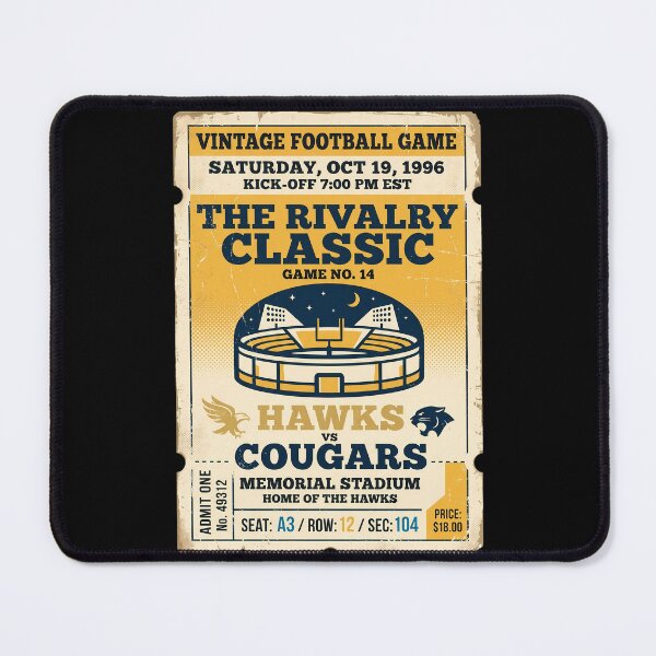 Item preview, Football Game Rivalry Classic Stadium Vintage Ticket designed and sold by ART ATTACK ZONE.