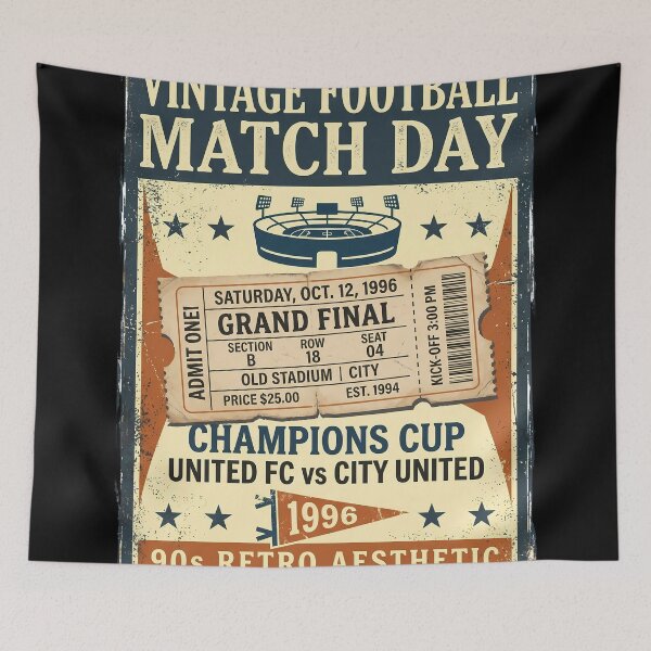 Item preview, Football Rivalry Classic Stadium Vintage Ticket designed and sold by ART ATTACK ZONE.