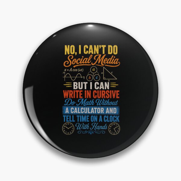 Item preview, Math Humor I Can Write in Cursive and Tell Time designed and sold by FormalDehyena.