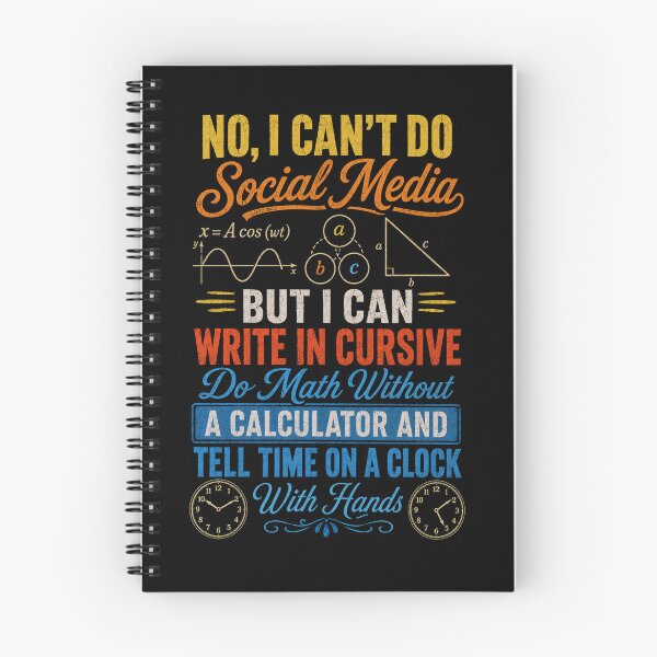 Item preview, Math Humor I Can Write in Cursive and Tell Time designed and sold by FormalDehyena.