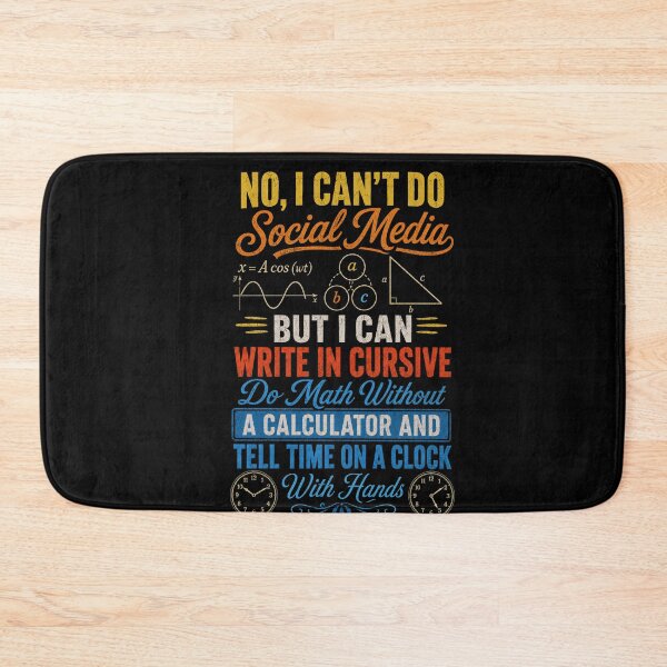 Item preview, Math Humor I Can Write in Cursive and Tell Time designed and sold by FormalDehyena.
