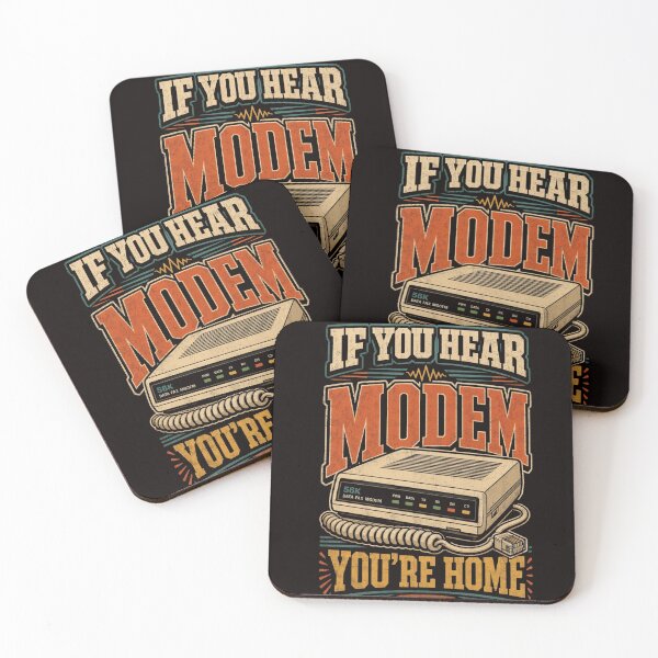 Item preview, If You Hear Modem You're Home Funny Dial Up Internet Vintage T-Shirt designed and sold by Print Loft.