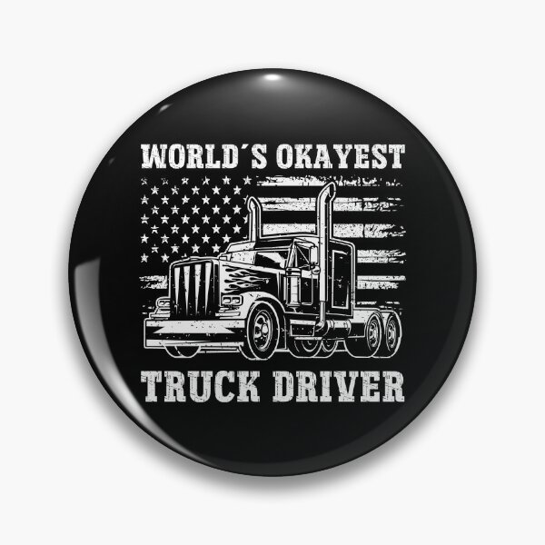 Item preview, World's Okayest Truck Driver Distressed American Flag Semi Truck designed and sold by Dmetalx Art Apparel.
