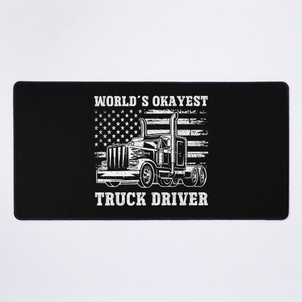 Item preview, World's Okayest Truck Driver Distressed American Flag Semi Truck designed and sold by Dmetalx Art Apparel.