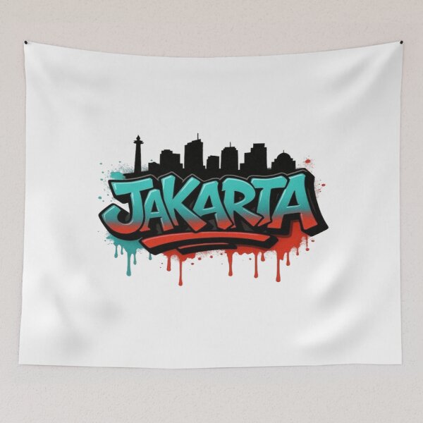 Item preview, Jakarta Street Art Graffiti Typography designed and sold by GraffiCity.