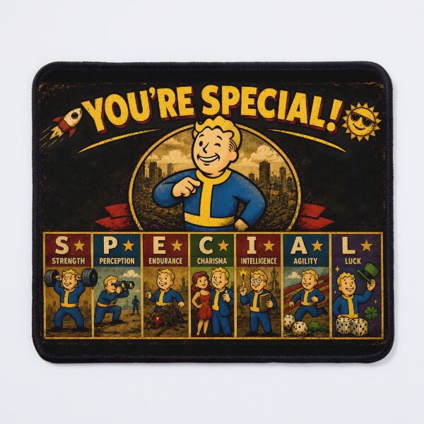 Item preview, You're SPECIAL! Fallout Inspired S.P.E.C.I.A.L. Stats Gamer Parody designed and sold by RockyLambda.