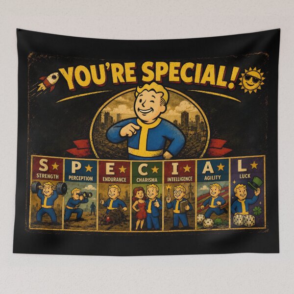 Item preview, You're SPECIAL! Fallout Inspired S.P.E.C.I.A.L. Stats Gamer Parody designed and sold by RockyLambda.