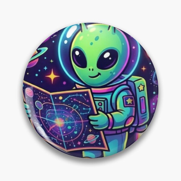 Item preview, Cute Alien Astronaut Exploring Space" designed and sold by DailyDoodlesBySumbul.