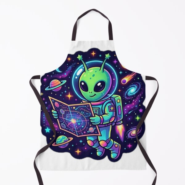 Item preview, Cute Alien Astronaut Exploring Space" designed and sold by DailyDoodlesBySumbul.