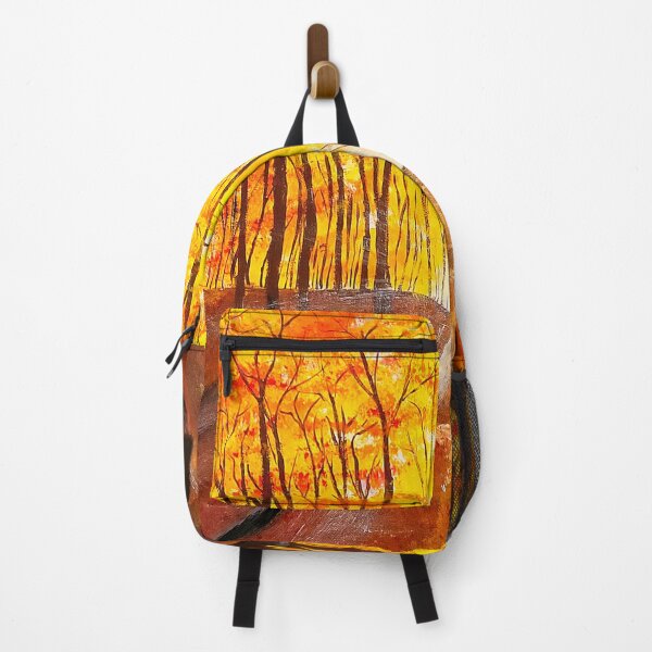 Item preview, Golden Autumn Tunnel — Fall Forest Path, Orange Tree Landscape Art Print designed and sold by ArtByShoonya.