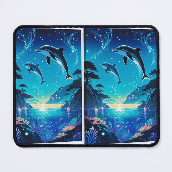 Item preview, Art - Stylized Dolphins, Dreamlike Digital Illustration designed and sold by AnimeShin.