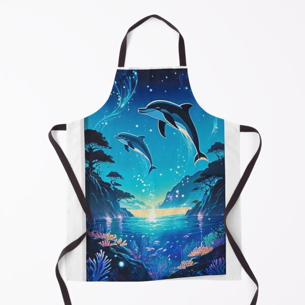 Item preview, Art - Stylized Dolphins, Dreamlike Digital Illustration designed and sold by AnimeShin.