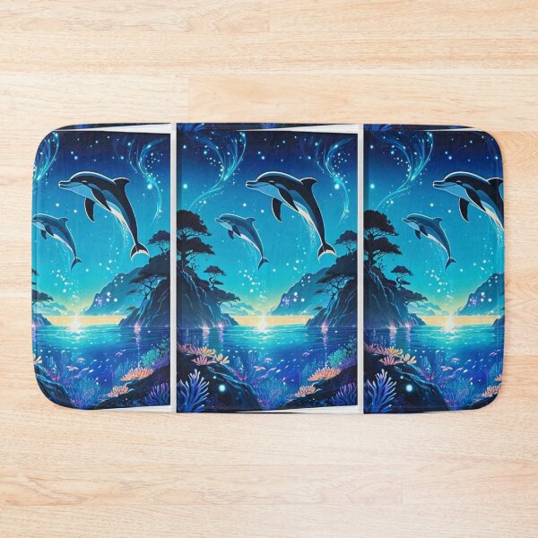 Item preview, Art - Stylized Dolphins, Dreamlike Digital Illustration designed and sold by AnimeShin.
