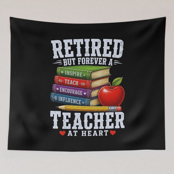 Item preview, Teacher At Heart Retired But Forever a Teacher designed and sold by FormalDehyena.