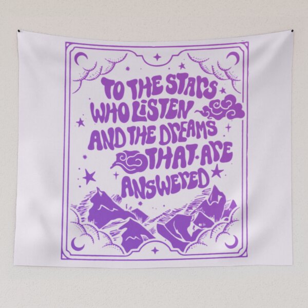 Item preview, to the stars who listen and the dreams that are answered - Gradient Quote Fanart designed and sold by theliteraryedit.