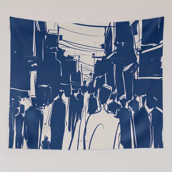Item preview, Chennai, India - Blue Abstract Art designed and sold by shadow-bloom.