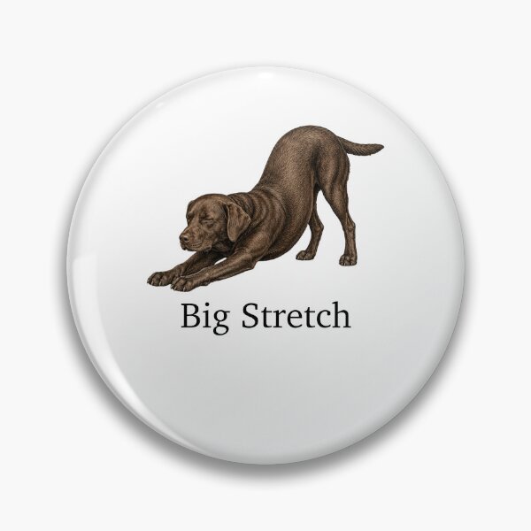 Item preview, Big Stretch Chocolate Labrador Retriever Dog Lover Humor designed and sold by FreshVibe Prints.