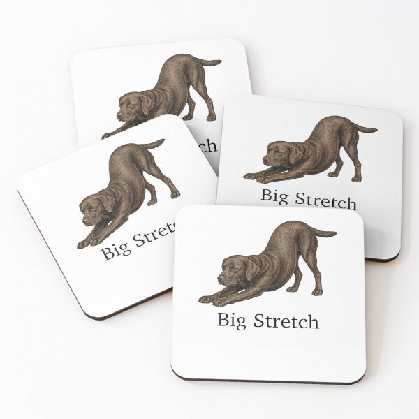 Item preview, Big Stretch Chocolate Labrador Retriever Dog Lover Humor designed and sold by FreshVibe Prints.