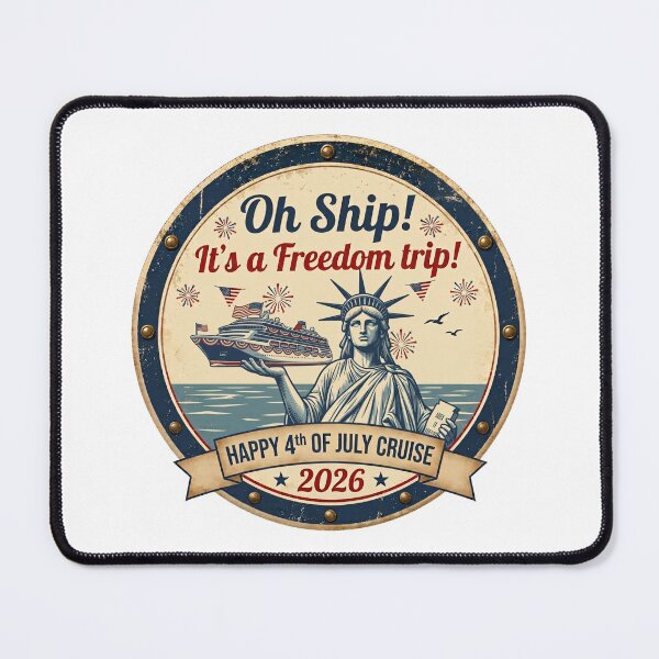 Item preview, Oh Ship It's a Freedom Trip - Happy 4th of July Cruise 2026 designed and sold by HungarianSailor.