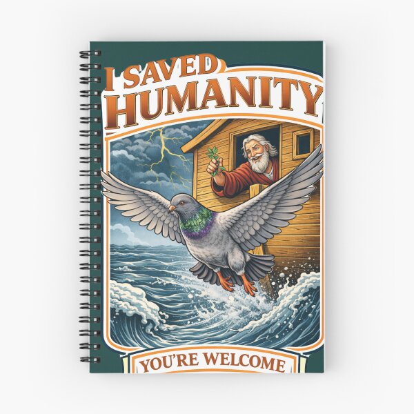 Item preview, I Saved Humanity Pigeon Ark Poster designed and sold by azule1.