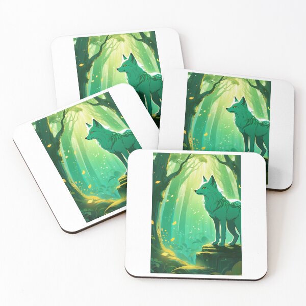 Item preview, Art - Stylized Fox, Dreamlike Atmosphere in the Forest designed and sold by AnimeShin.