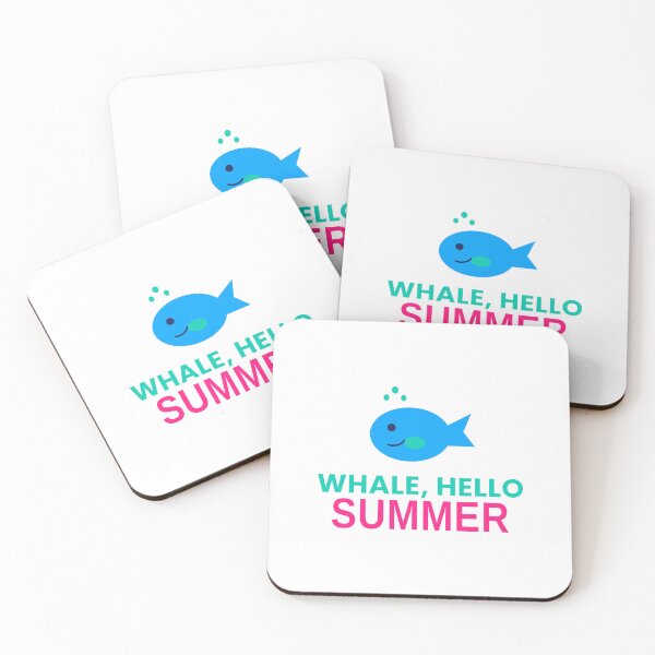 Item preview, Whale Hello Summer Funny Summer Beach Pun Tee designed and sold by 7Four1 Designs.