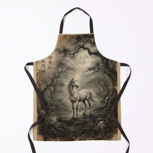 Item preview, Guardian Unicorn in the Mystic Glade Sumi-e Ink Wash designed and sold by DuckOddity.