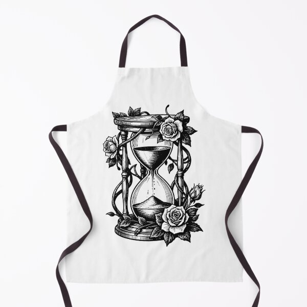 Item preview, Vintage Hourglass with Roses Tattoo Lineart designed and sold by KCasual.