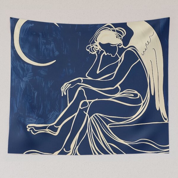 Item preview, Cherubim - Blue Abstract Art designed and sold by shadow-bloom.
