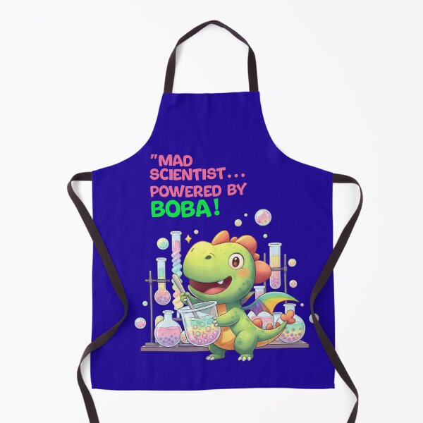 Item preview, Dino Boba Mad Scientist Dragon Powered By Boba Cute Chemistry Laboratory Sticker designed and sold by Dinaelsherkawy.
