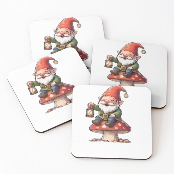 Item preview, Cute Garden Gnome Sitting on a Mushroom designed and sold by DailyDoodlesBySumbul.