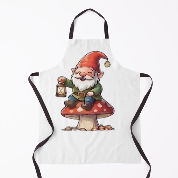 Item preview, Cute Garden Gnome Sitting on a Mushroom designed and sold by DailyDoodlesBySumbul.