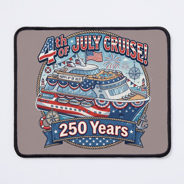 Item preview, 4th of July Cruise - America's 250th Anniversary Nautical Badge 2026 designed and sold by HungarianSailor.