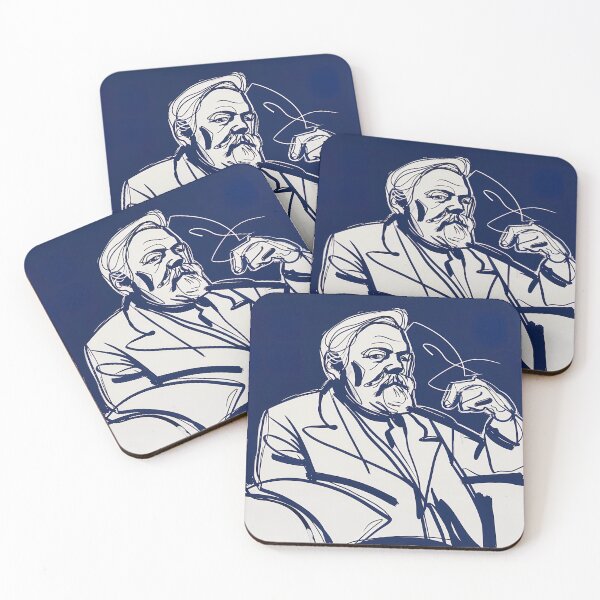 Item preview, Chester A. Arthur - Blue Abstract Art designed and sold by shadow-bloom.