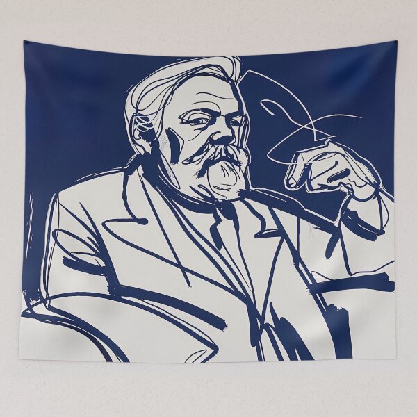 Item preview, Chester A. Arthur - Blue Abstract Art designed and sold by shadow-bloom.