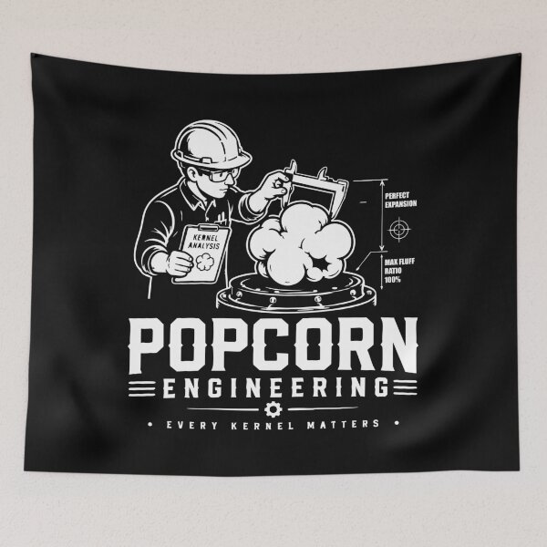Item preview, Popcorn Engineering Every Kernel Matters Funny Movie Lover designed and sold by CamaleonDesigns.