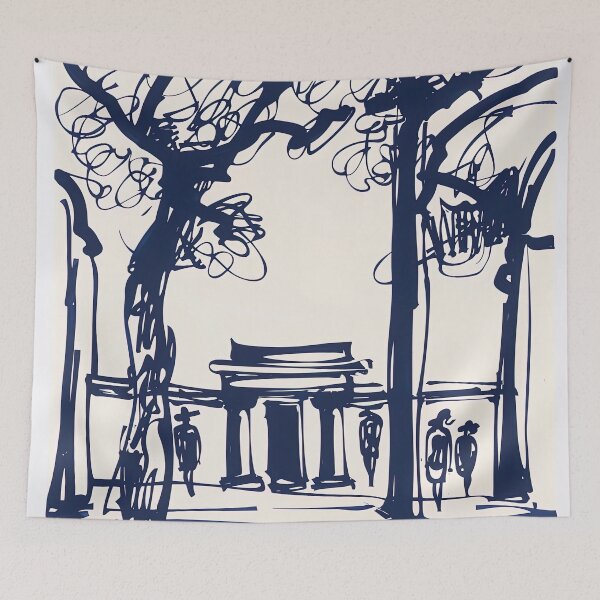 Item preview, Chhattisgarh, India - Blue Abstract Art designed and sold by shadow-bloom.