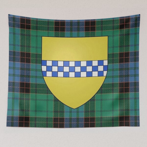 Item preview, Stewart High Steward of Scotland Arms and Old Ancient Tartan designed and sold by Kirrindy Designs.