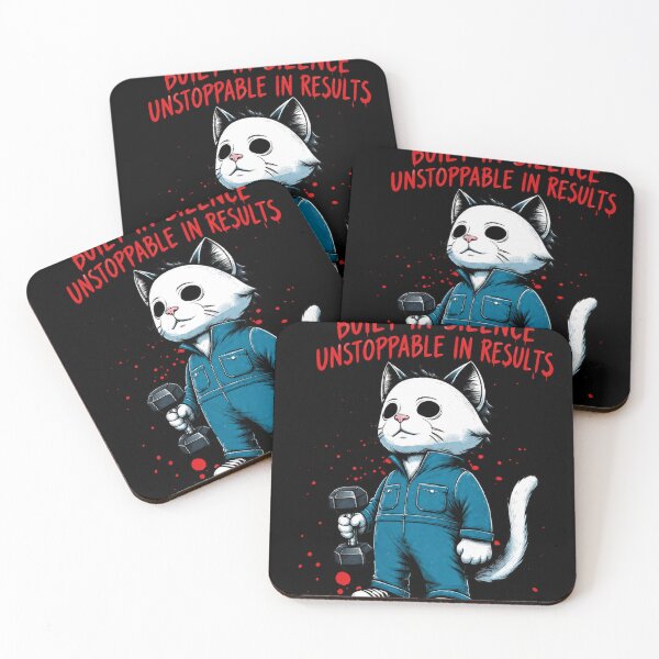 Item preview, Built in Silence Unstoppable in Results Funny Gym Cat T-Shirt designed and sold by Digistore1221.