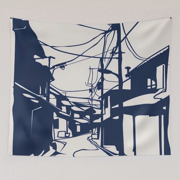 Item preview, Chiba, Japan - Blue Abstract Art designed and sold by shadow-bloom.