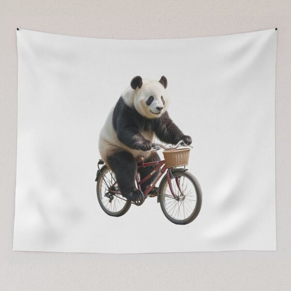 Item preview, Giant Panda Riding a Bicycle - Cute and Funny Animal Art designed and sold by shop0102.