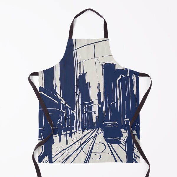 Item preview, Chicago, USA - Blue Abstract Art designed and sold by shadow-bloom.