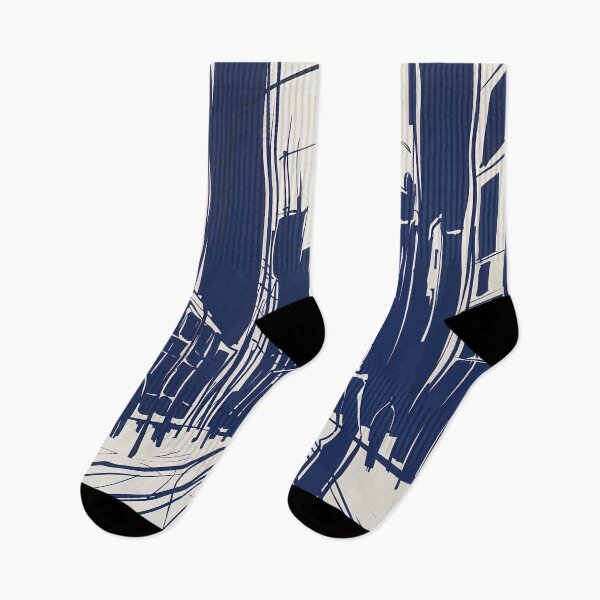 Item preview, Chicago, USA - Blue Abstract Art designed and sold by shadow-bloom.