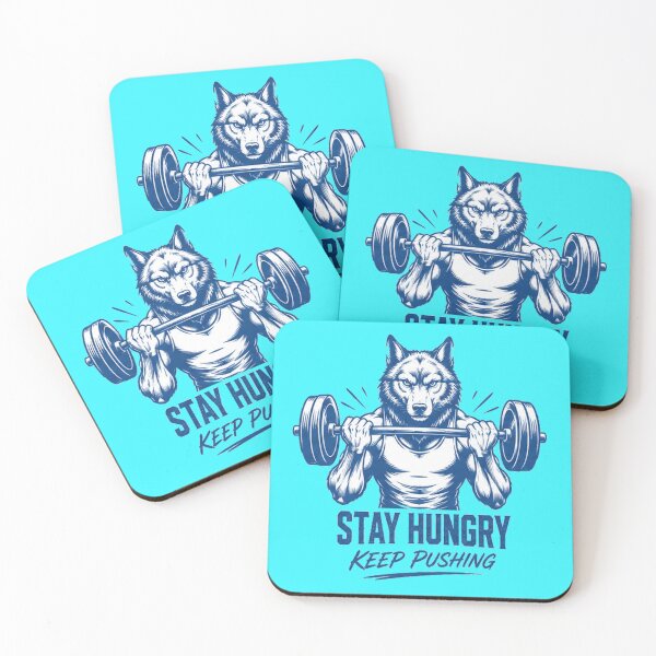 Item preview, Stay Hungry Wolf Gym Design designed and sold by bolguzart.