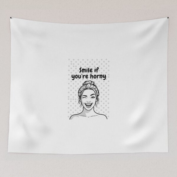 Item preview, Smile If You're Horny | Cheeky Funny Shirt designed and sold by FatCatStudios.