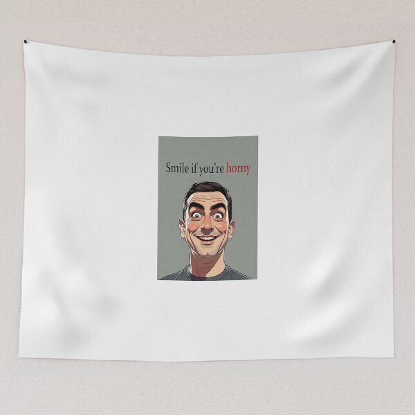 Item preview, Smile If You're Horny | Cheeky Funny Shirt designed and sold by FatCatStudios.