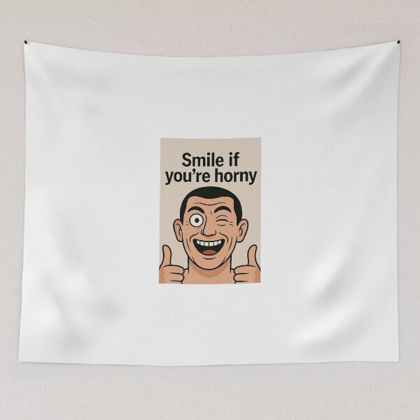 Item preview, Smile If You're Horny | Cheeky Funny Shirt designed and sold by FatCatStudios.